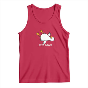 Diva Down Silly Goose Tank Top Funny Sarcastic Animal Meme TS14 Red Print Your Wear