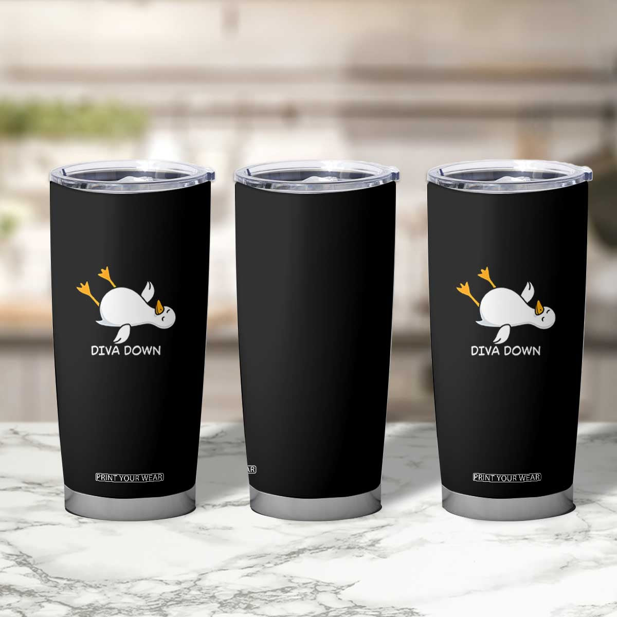 Diva Down Silly Goose Tumbler Cup Funny Sarcastic Animal Meme TS14 Print Your Wear