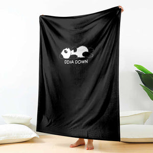 Diva Down Throw Blanket Funny Lazy Panda Meme TS14 Print Your Wear