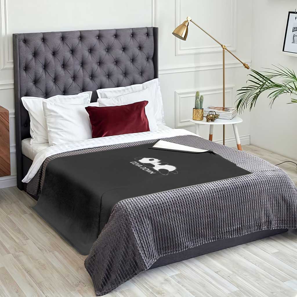 Diva Down Throw Blanket Funny Lazy Panda Meme TS14 Print Your Wear