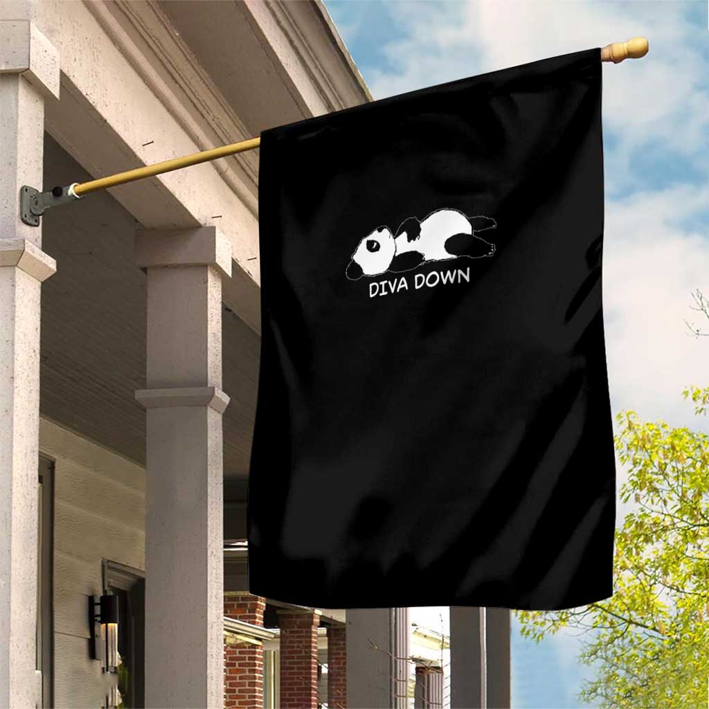 Diva Down Garden Flag Funny Lazy Panda Meme TS14 Print Your Wear