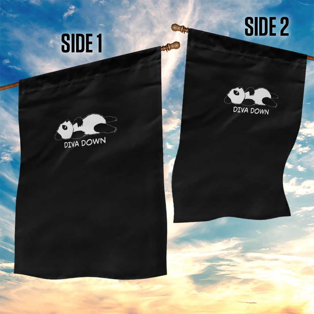 Diva Down Garden Flag Funny Lazy Panda Meme TS14 Print Your Wear