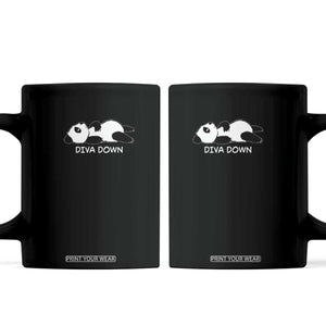 Diva Down Coffee Mug Funny Lazy Panda Meme TS14 Black Print Your Wear
