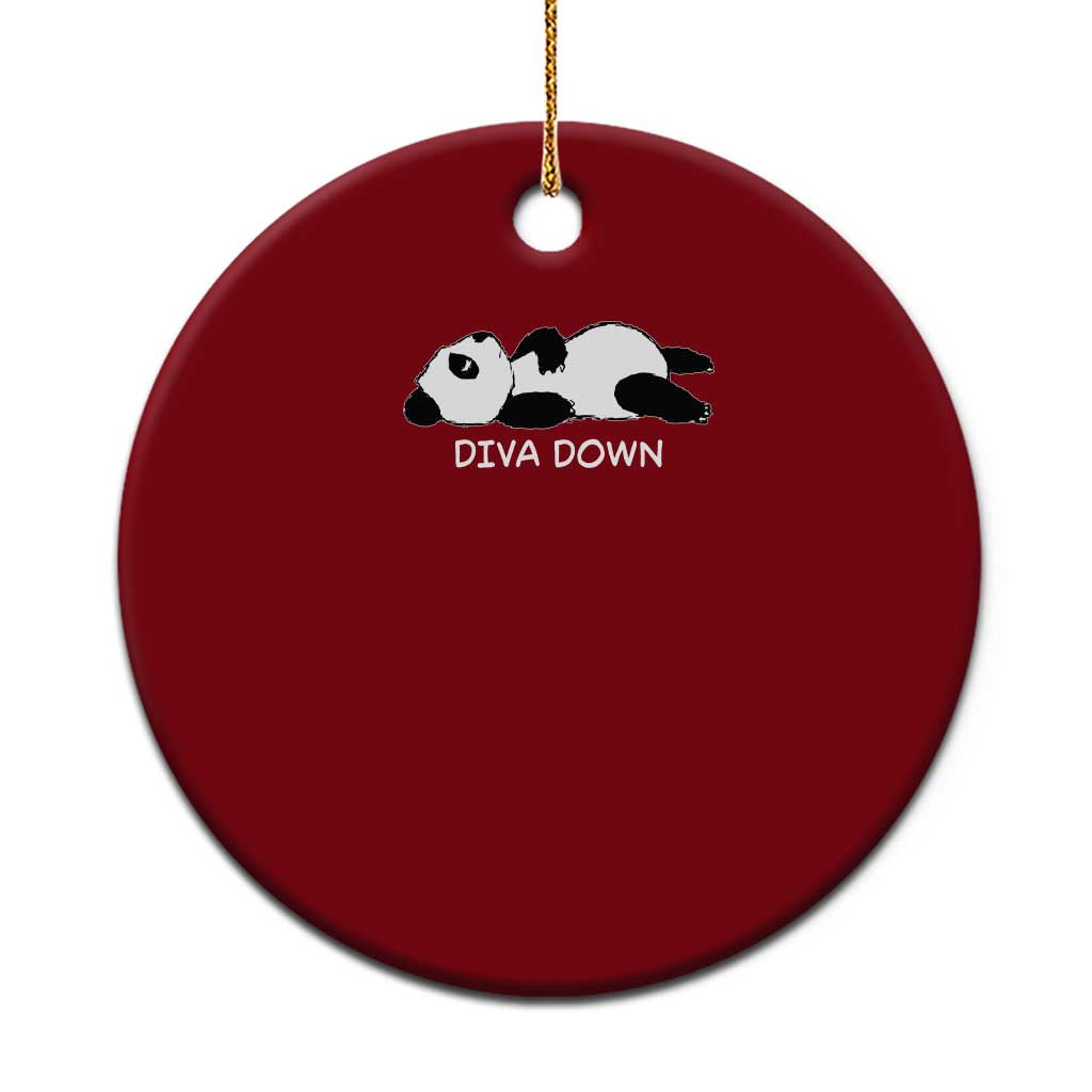 Diva Down Ceramic Ornament Funny Lazy Panda Meme TS14 1pc Red Print Your Wear