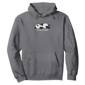 Diva Down Hoodie Funny Lazy Panda Meme TS14 Charcoal Print Your Wear