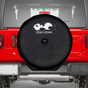 Diva Down Spare Tire Cover Funny Lazy Panda Meme TS14 Black Print Your Wear