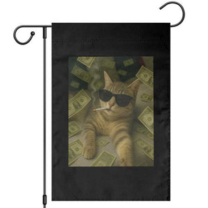 Funny Smoking Cat Selfie Meme Garden Flag Gen Z Joke TS14 Black Print Your Wear