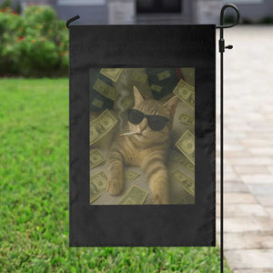 Funny Smoking Cat Selfie Meme Garden Flag Gen Z Joke TS14 Print Your Wear