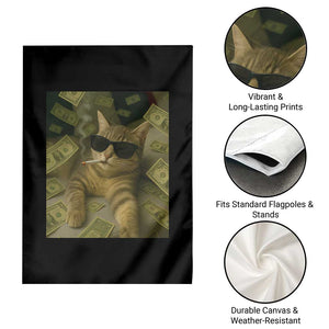 Funny Smoking Cat Selfie Meme Garden Flag Gen Z Joke TS14 Print Your Wear