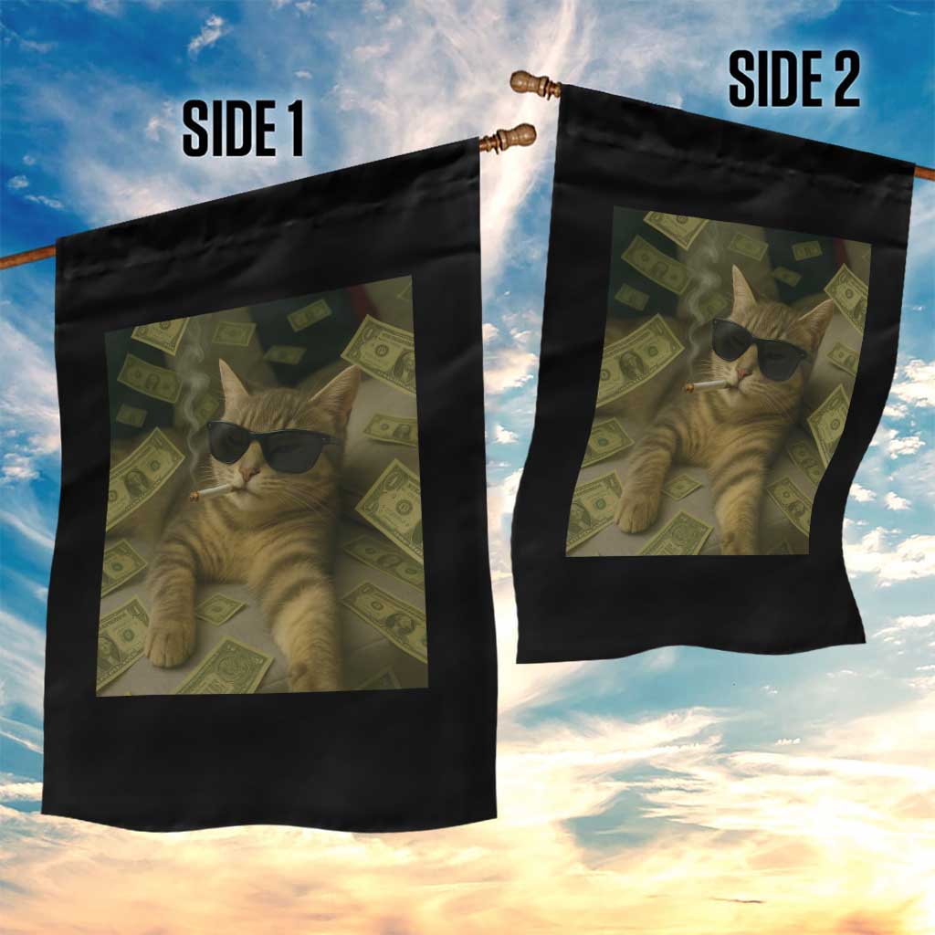 Funny Smoking Cat Selfie Meme Garden Flag Gen Z Joke TS14 Print Your Wear
