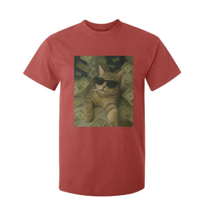 Funny Smoking Cat Selfie Meme T Shirt For Kid Gen Z Joke TS14 Red Print Your Wear