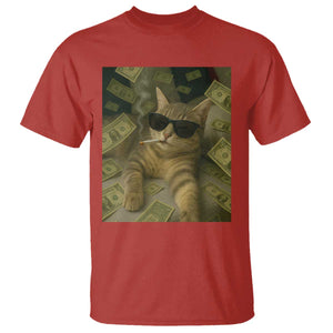 Funny Smoking Cat Selfie Meme T Shirt Gen Z Joke TS14 Red Print Your Wear