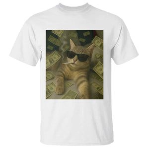 Funny Smoking Cat Selfie Meme T Shirt Gen Z Joke TS14 White Print Your Wear