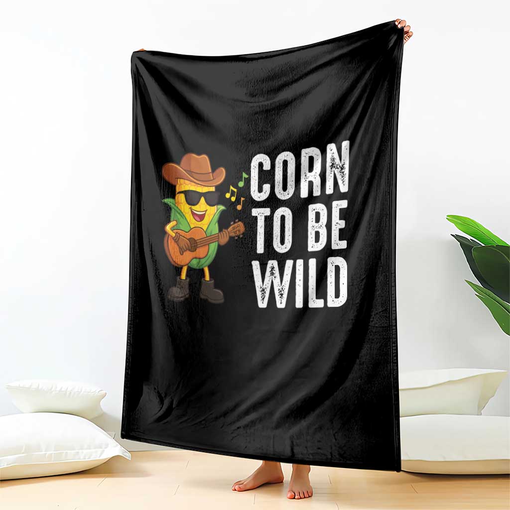Corn To Be Wild Throw Blanket Funny Cowboy Cornboy TS14 Print Your Wear
