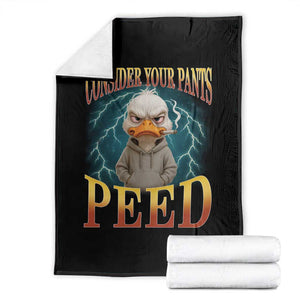 Funny Smoking Goose Meme Throw Blanket Consider Your Pants Peed TS14 Black Print Your Wear