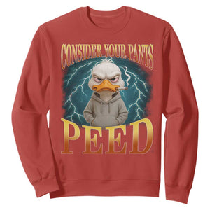 Funny Smoking Goose Meme Sweatshirt Consider Your Pants Peed TS14 Red Print Your Wear