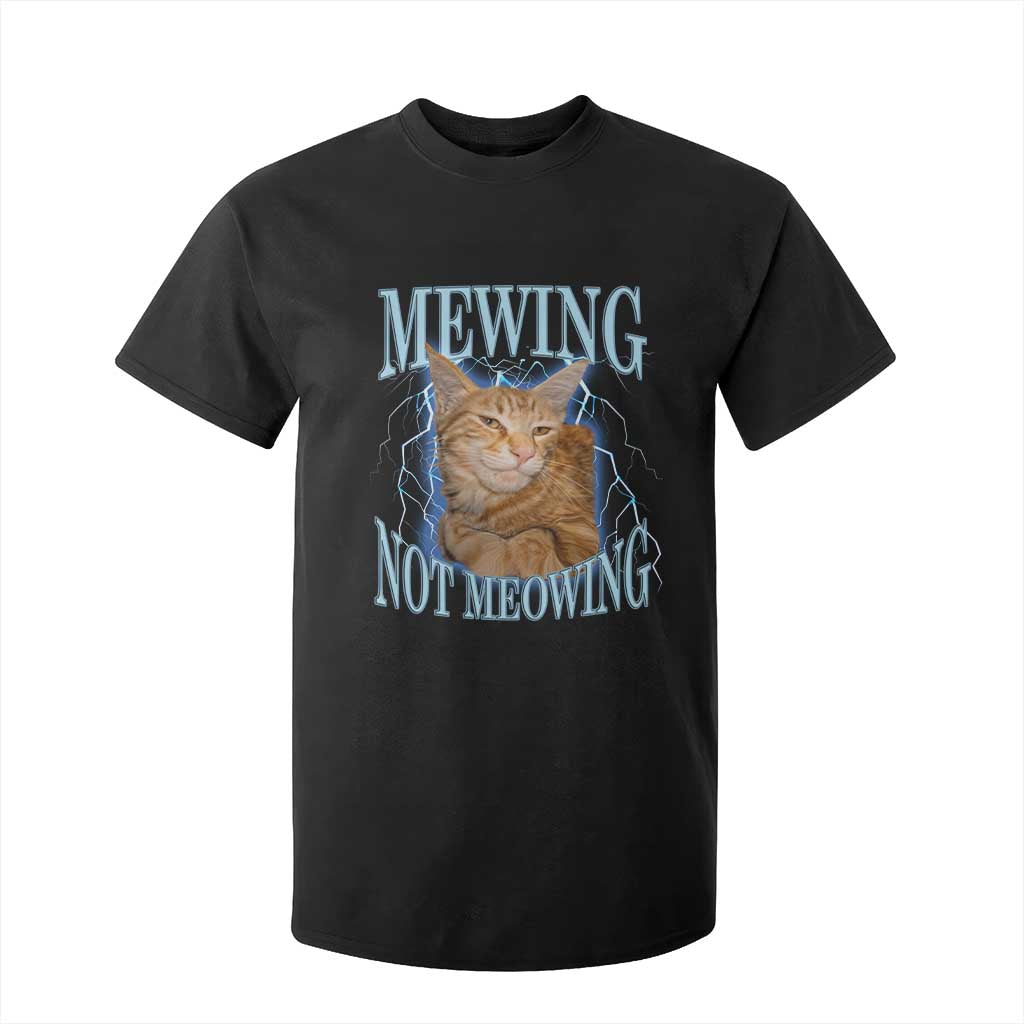 Mewing Not Meowing T Shirt For Kid Funny Cat Meme TS14 Black Print Your Wear