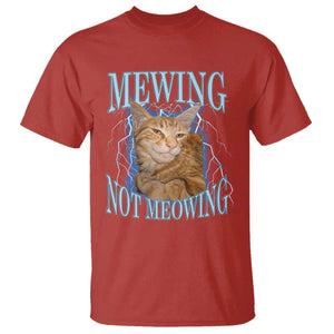 Mewing Not Meowing T Shirt Funny Cat Meme TS14 Red Print Your Wear