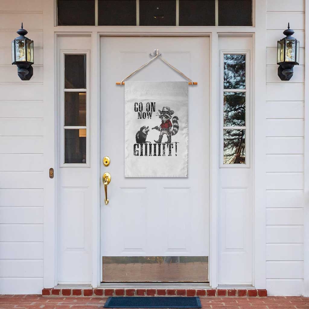 Funny Cowboy Raccoon Opossum Garden Flag Go On Now Git TS14 Print Your Wear