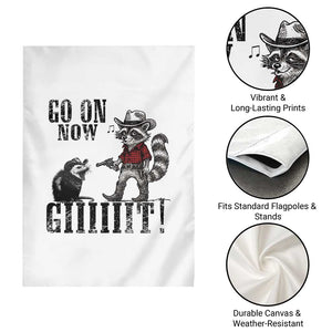 Funny Cowboy Raccoon Opossum Garden Flag Go On Now Git TS14 Print Your Wear