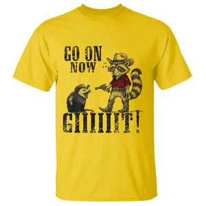Funny Cowboy Raccoon Opossum T Shirt Go On Now Git TS14 Daisy Print Your Wear