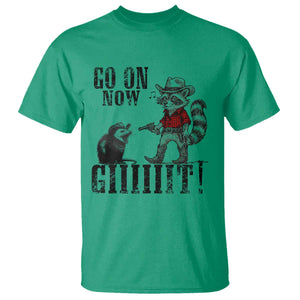 Funny Cowboy Raccoon Opossum T Shirt Go On Now Git TS14 Irish Green Print Your Wear