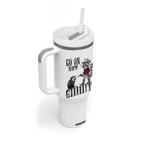 Funny Cowboy Raccoon Opossum Tumbler With Handle Go On Now Git TS14 Print Your Wear