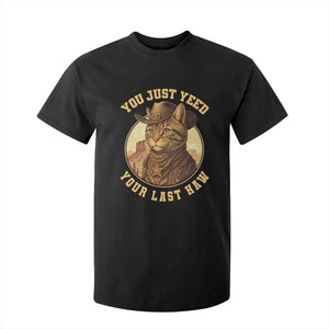 Cowboy Cat T Shirt For Kid You Just Yeehaw Your Last Haw TS14 Black Print Your Wear