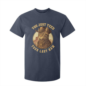 Cowboy Cat T Shirt For Kid You Just Yeehaw Your Last Haw TS14 Navy Print Your Wear