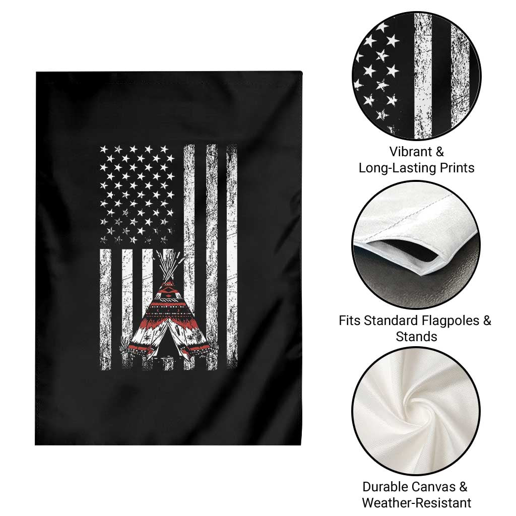 Teepee Pocket Native American Garden Flag American Flag Native Feather Pride Month Indigenous TS14 Print Your Wear