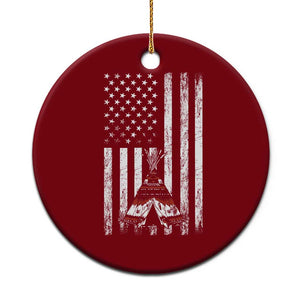 Teepee Pocket Native American Ceramic Ornament American Flag Native Feather Pride Month Indigenous TS14 1pc Red Print Your Wear
