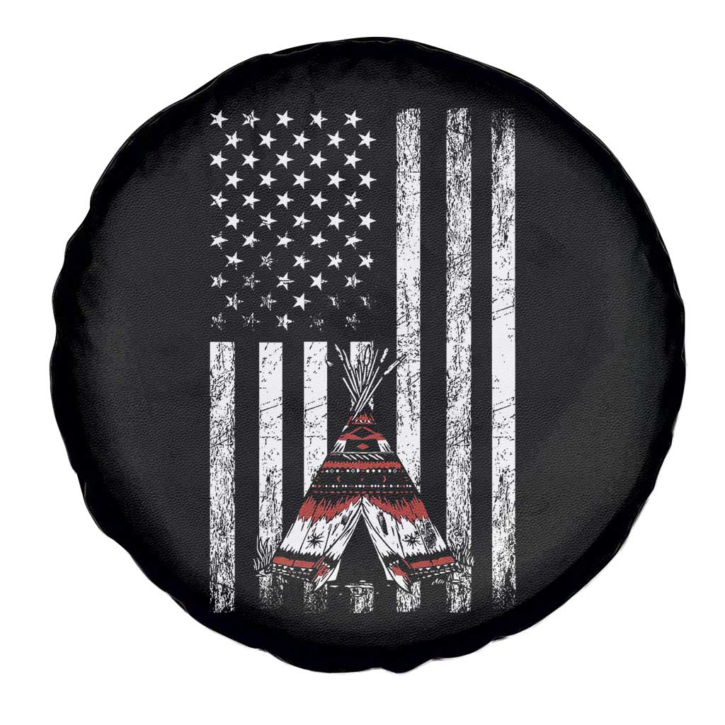 Teepee Pocket Native American Spare Tire Cover American Flag Native Feather Pride Month Indigenous TS14 Print Your Wear