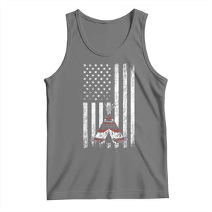 Teepee Pocket Native American Tank Top American Flag Native Feather Pride Month Indigenous TS14 Black Heather Print Your Wear
