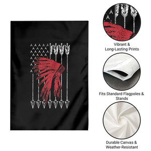 Native American Teepee American Flag Garden Flag TS14 Print Your Wear