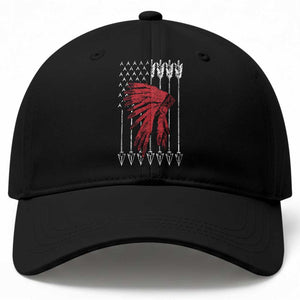 Native American Teepee American Flag Baseball Cap TS14 Print Your Wear