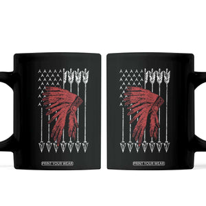 Native American Teepee American Flag Coffee Mug TS14 Black Print Your Wear