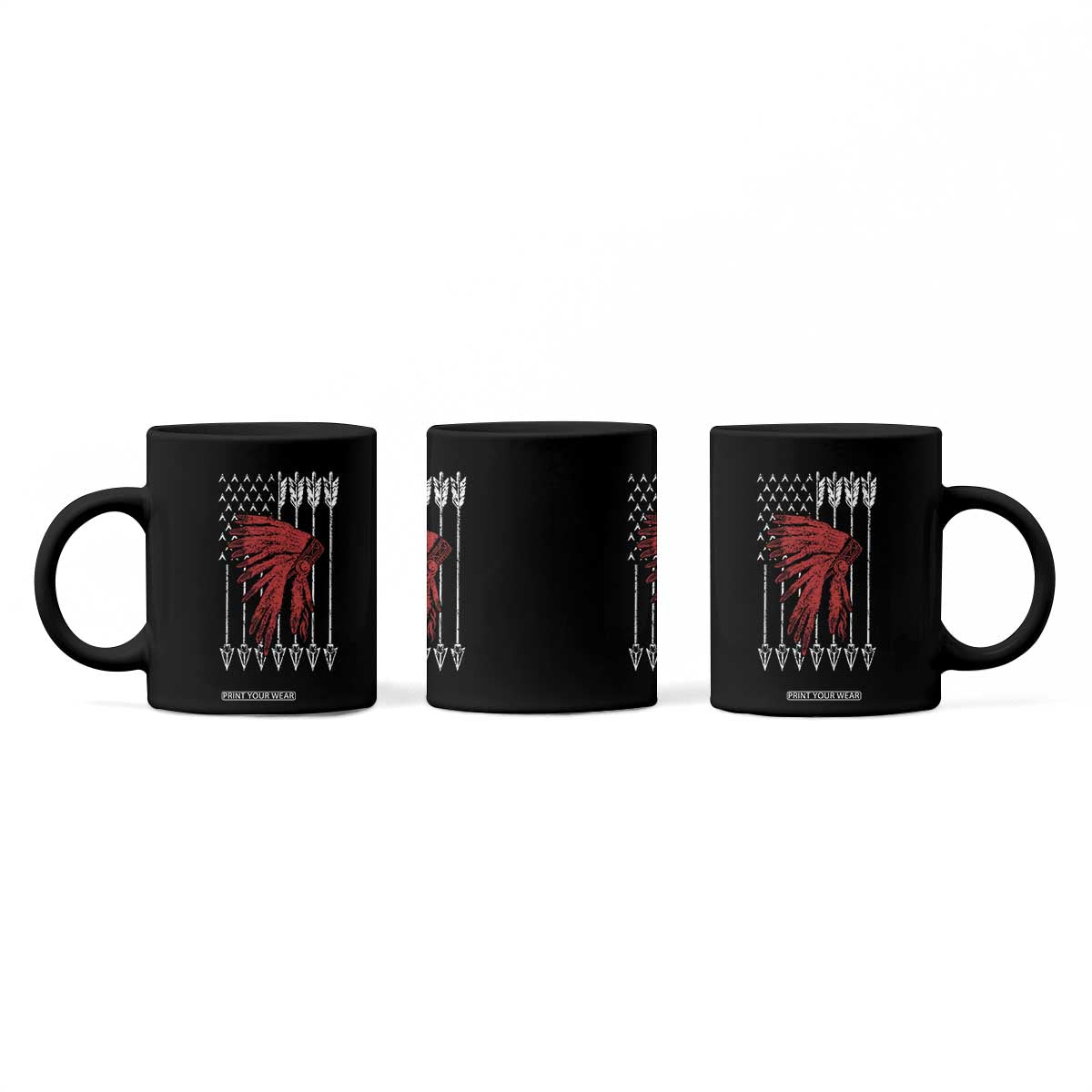 Native American Teepee American Flag Coffee Mug TS14 Print Your Wear