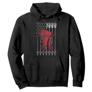 Native American Teepee American Flag Hoodie TS14 Black Print Your Wear