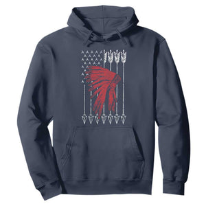 Native American Teepee American Flag Hoodie TS14 Navy Print Your Wear