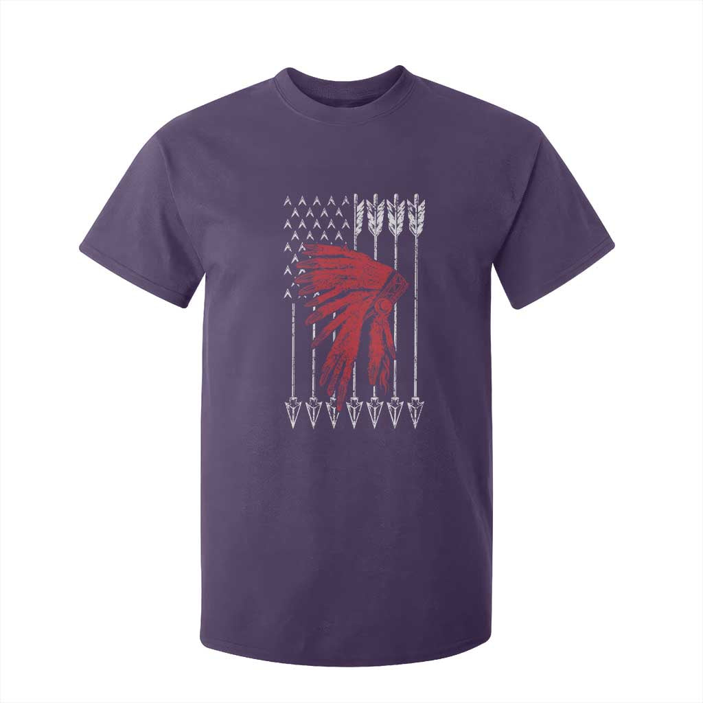 Native American Teepee American Flag T Shirt For Kid TS14 Purple Print Your Wear