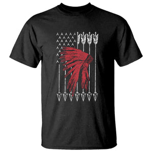 Native American Teepee American Flag T Shirt TS14 Black Print Your Wear