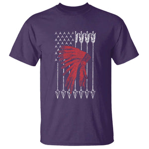 Native American Teepee American Flag T Shirt TS14 Purple Print Your Wear