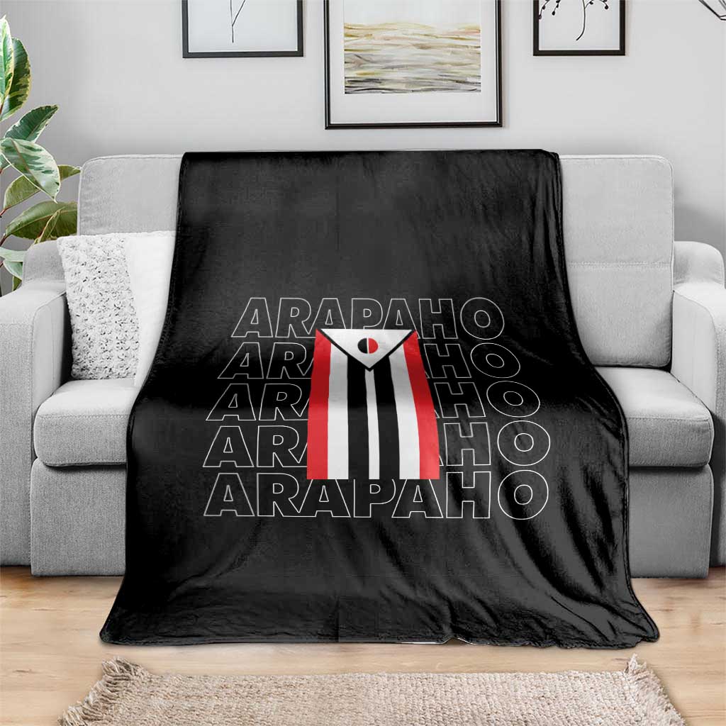 Arapaho Nation Flag Symbol Throw Blanket TS14 Print Your Wear