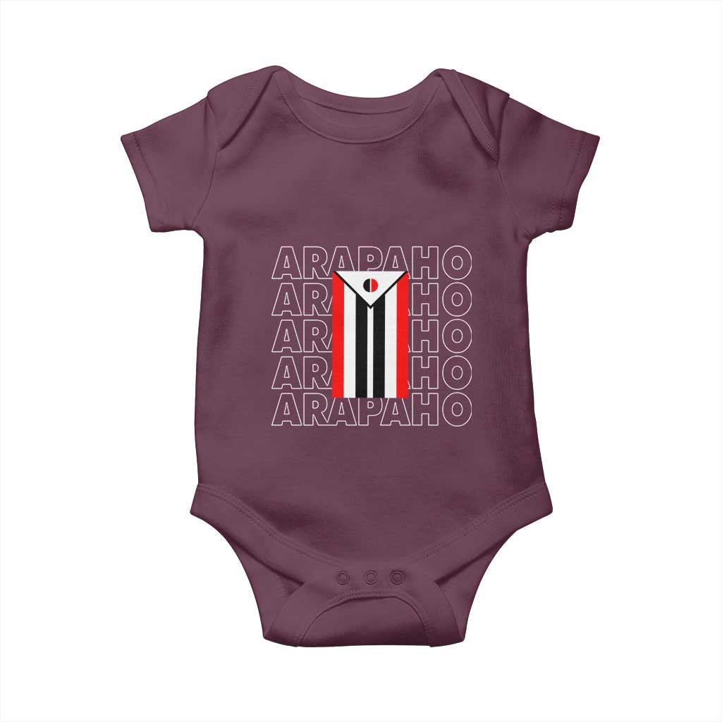 Arapaho Nation Flag Symbol Baby Onesie TS14 Maroon Print Your Wear