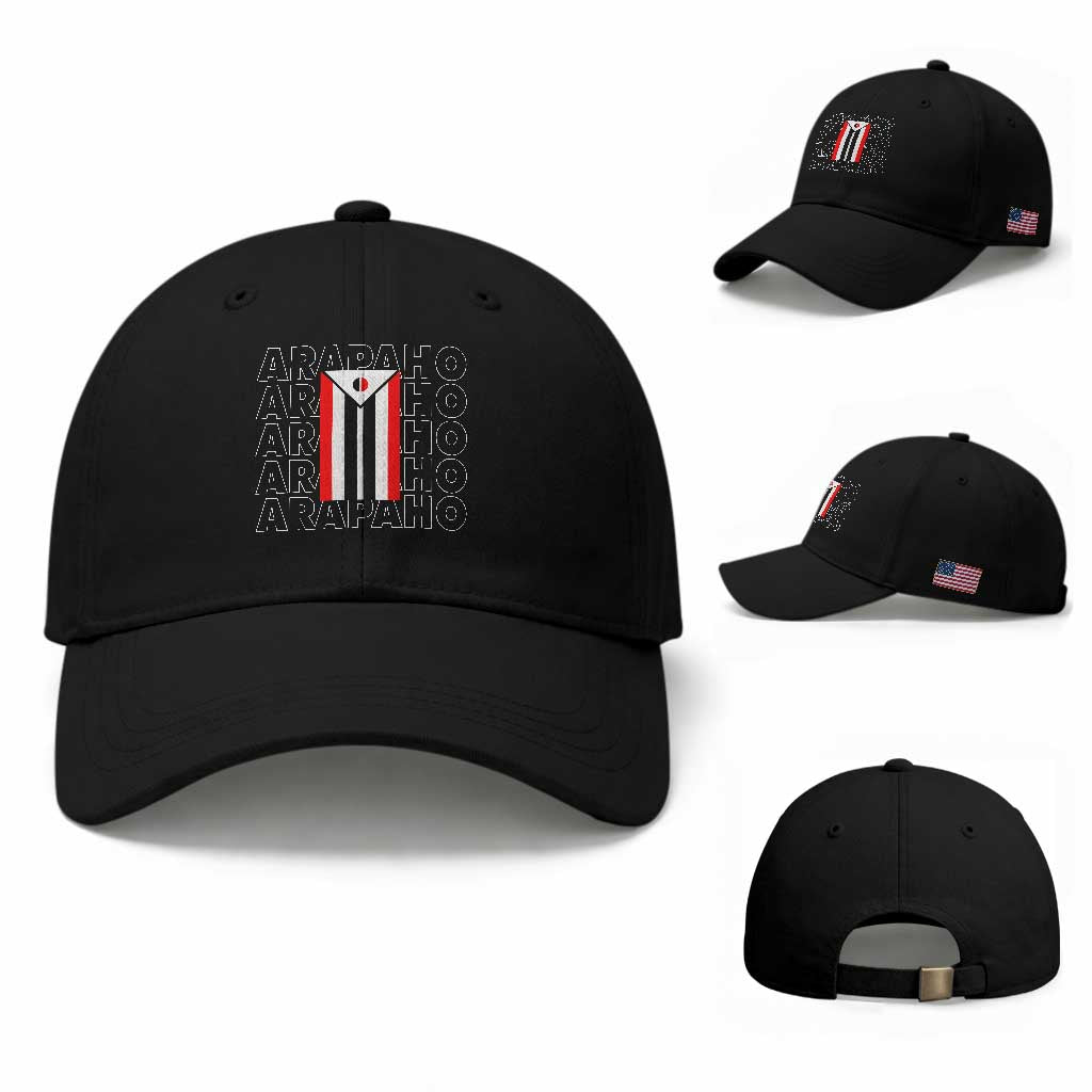 Arapaho Nation Flag Symbol Baseball Cap TS14 Baseball Cap Universal Fit Black Print Your Wear