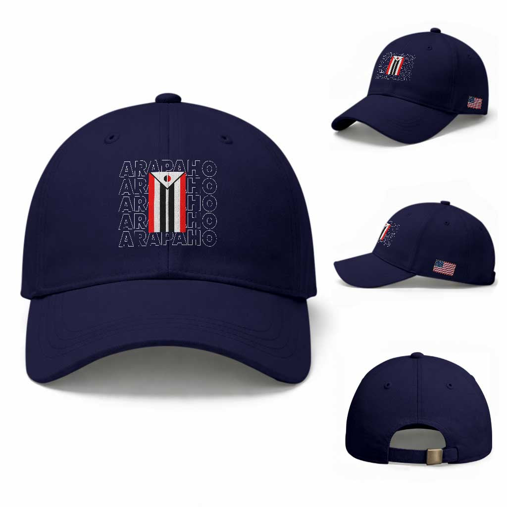 Arapaho Nation Flag Symbol Baseball Cap TS14 Baseball Cap Universal Fit Dark Blue Print Your Wear