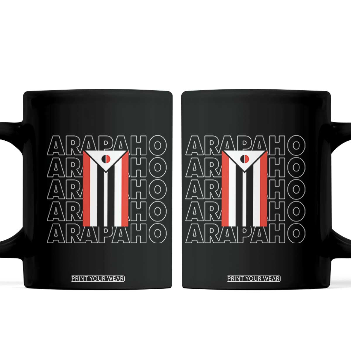 Arapaho Nation Flag Symbol Coffee Mug TS14 Black Print Your Wear