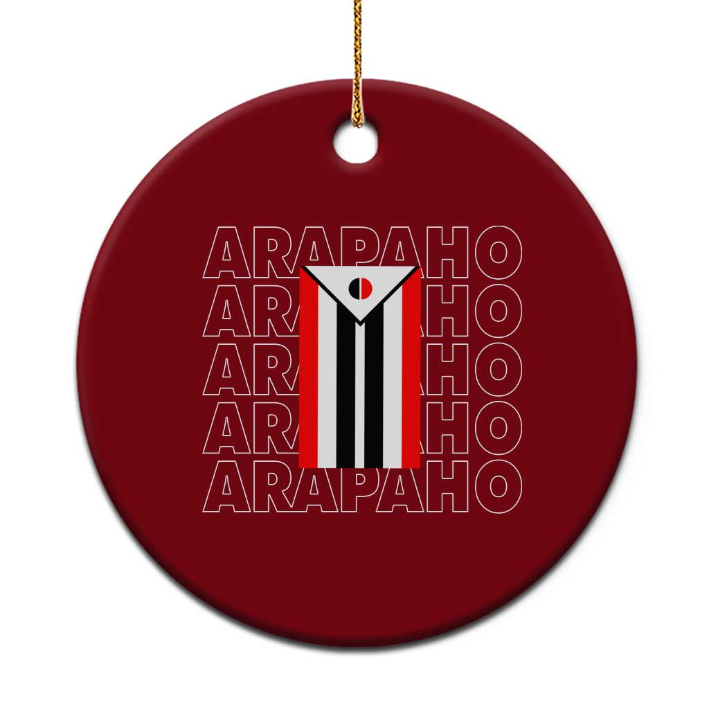 Arapaho Nation Flag Symbol Ceramic Ornament TS14 1pc Red Print Your Wear