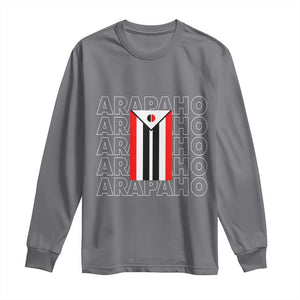 Arapaho Nation Flag Symbol Long Sleeve Shirt TS14 Charcoal Print Your Wear