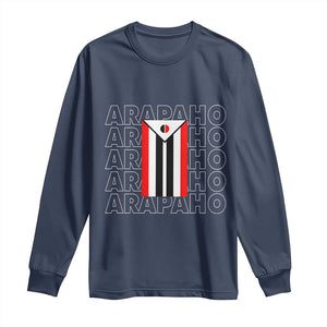 Arapaho Nation Flag Symbol Long Sleeve Shirt TS14 Navy Print Your Wear